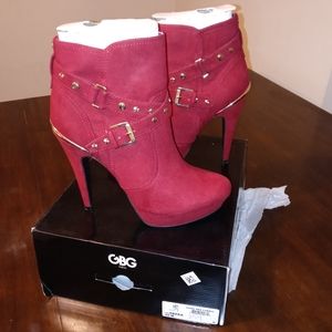 Gbg Guess Women's Red Faux Suede